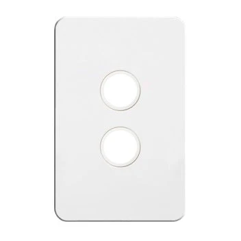 Hager Silhouette 2 Gang Grid & Plate Assembly, Available in 3 Colours - Image 3