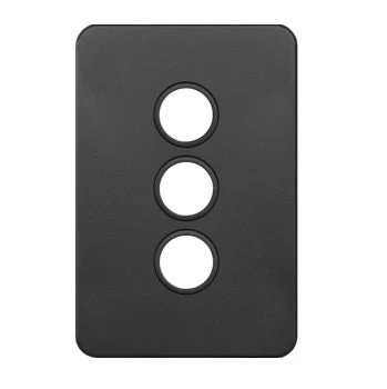 Hager Silhouette 3 Gang Grid & Plate Assembly, Available in 3 Colours - Image 2