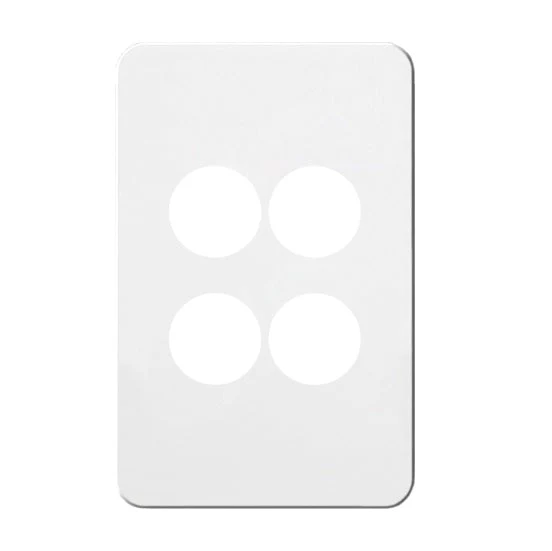 Hager Silhouette 4 Gang Cover Plate Only, Available in 5 Colours - Image 4