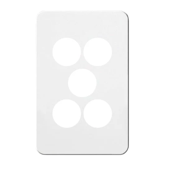 Hager Silhouette 5 Gang Cover Plate Only, Available in 5 Colours - Image 3