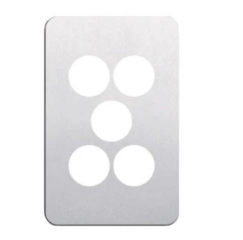 Hager Silhouette 5 Gang Cover Plate Only, Available in 5 Colours - Image 4