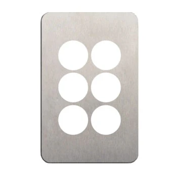 Hager Silhouette 6 Gang Cover Plate Only, Available in 5 Colours - Image 4