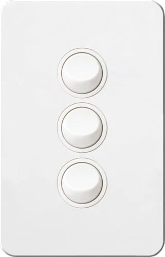 Hager Silhouette 3 Gang Complete Switch, Available in 3 Colours - Image 2