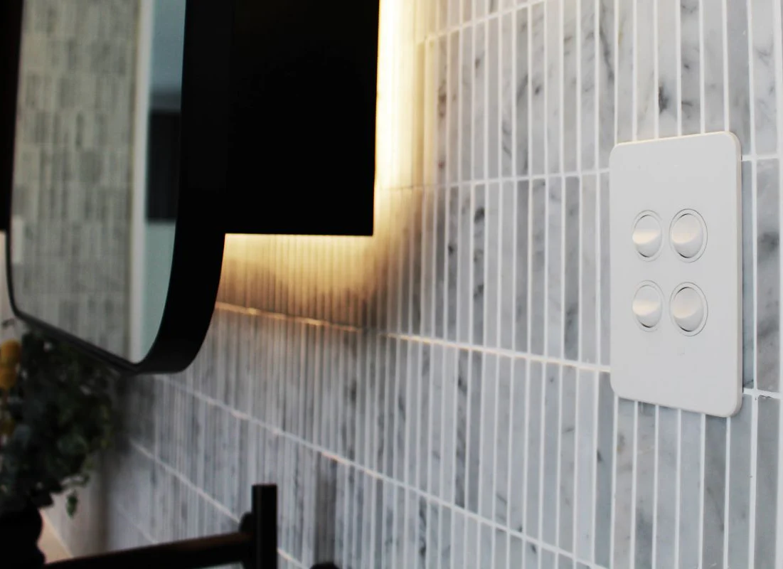 Hager Silhouette 3 Gang Complete Switch, Available in 3 Colours