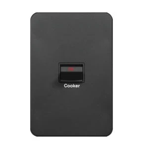 Hager Silhouette Double Pole Cooker Switch 40a, Available in 3 Colours - Image 2