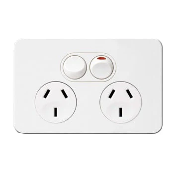 Hager Silhouette Double Powerpoint 10a, Available in 3 Colours - Image 4