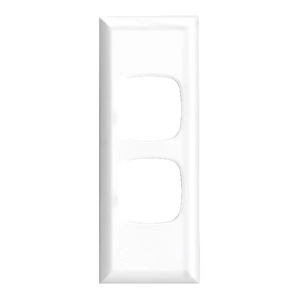 HPM Excel 2 Gang Architrave Switch Cover Plate Only 2 Finishes