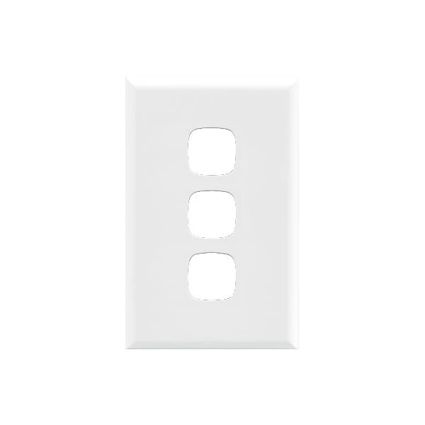 HPM Excel 3 Gang Switch Cover Plate Only 3 Finishes