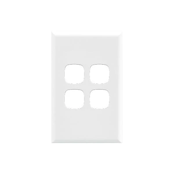 HPM Excel 4 Gang Switch Cover Plate Only 3 Finishes
