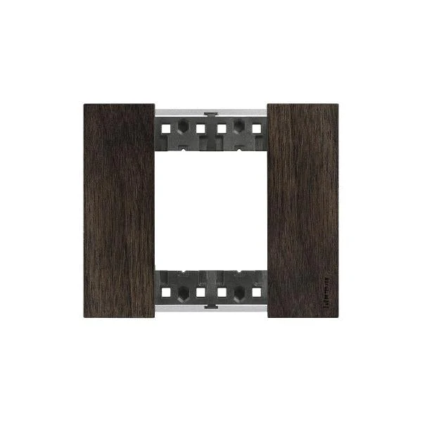 Legrand Bticino Living Now 2 Module Frame Wood Cover Plate, Available in 2 Colours - Image 2