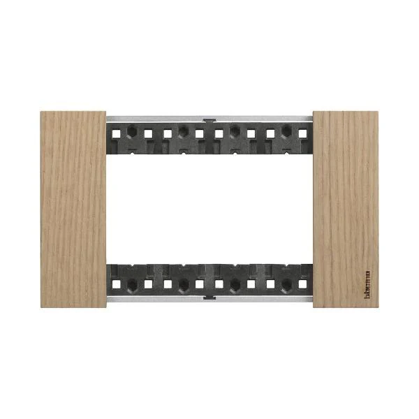 Legrand Bticino Living Now 4 Module Frame Wood Cover Plate, Available in 2 Colours - Image 2