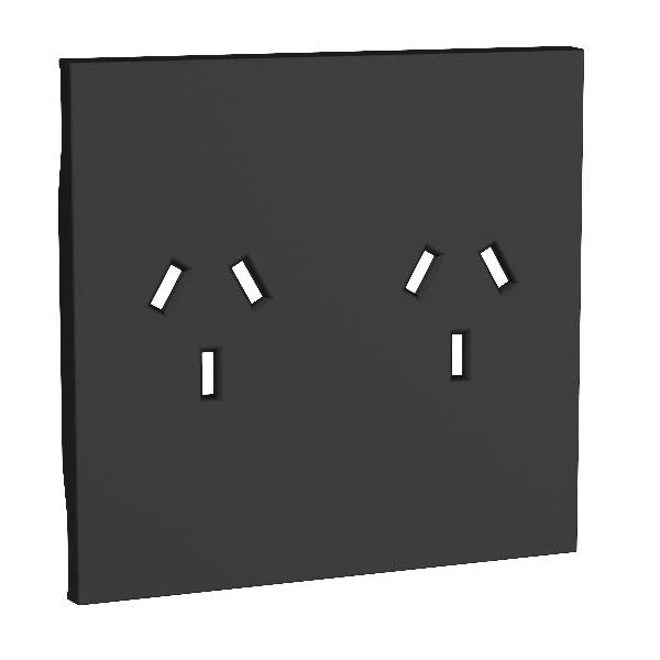 Legrand Bticino Living Now 3 Module Cover for Auto Switched Double Powerpoint Mechanism LVNM777A - Image 2