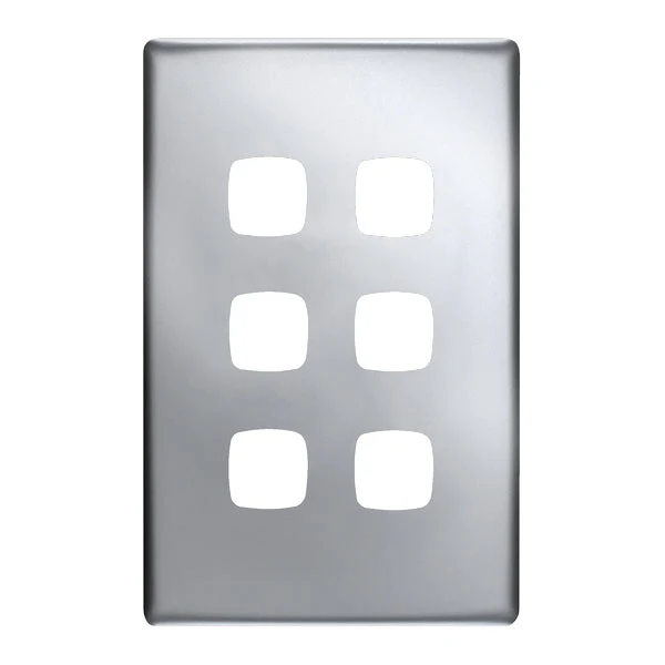 HPM Linea 6 Gang Switch - Cover Plate Only, Variety of Finishes - Image 4