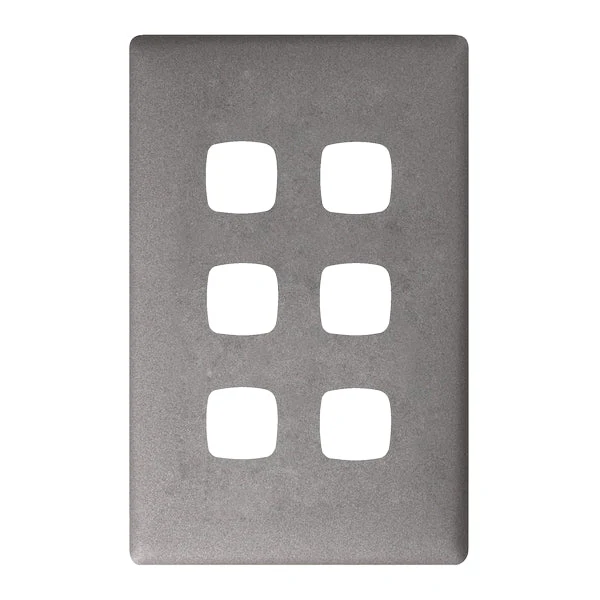 HPM Linea 6 Gang Switch - Cover Plate Only, Variety of Finishes - Image 5
