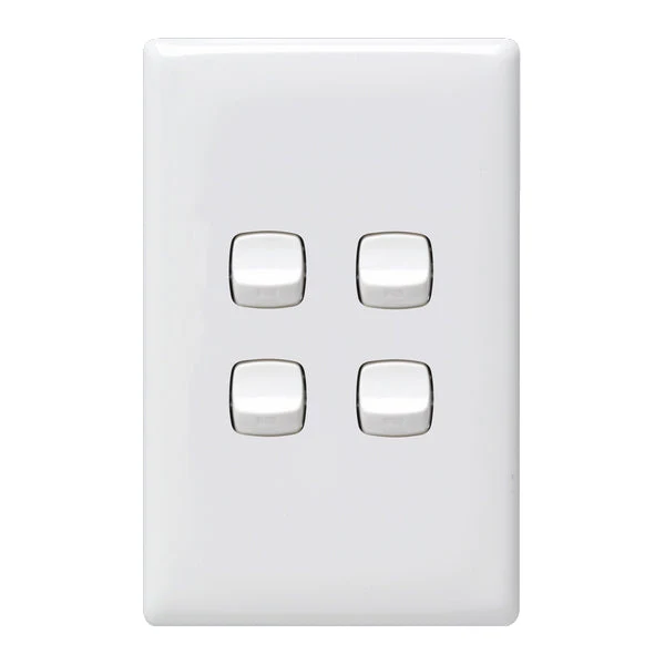 HPM Linea 4 Gang Flush Switch