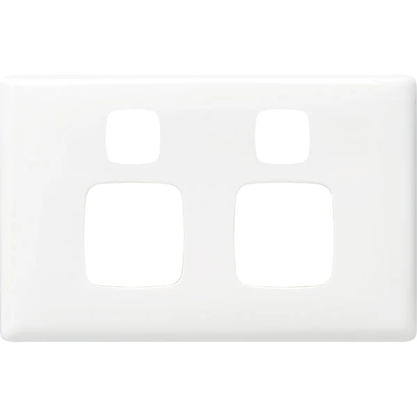 HPM Linea Double Switch Socket - Cover Plate Only, Variety of Finishes - Image 3
