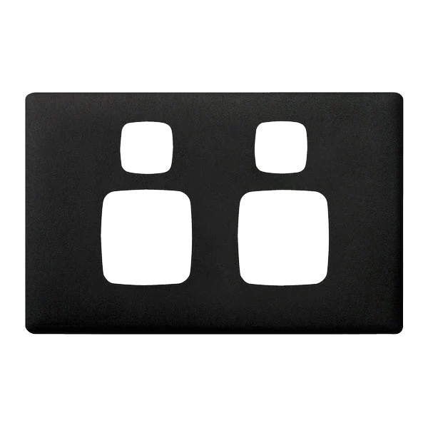 HPM Linea Double Switch Socket - Cover Plate Only, Variety of Finishes - Image 4