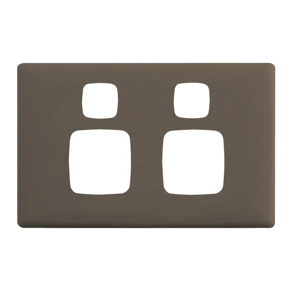 HPM Linea Double Switch Socket - Cover Plate Only, Variety of Finishes - Image 6