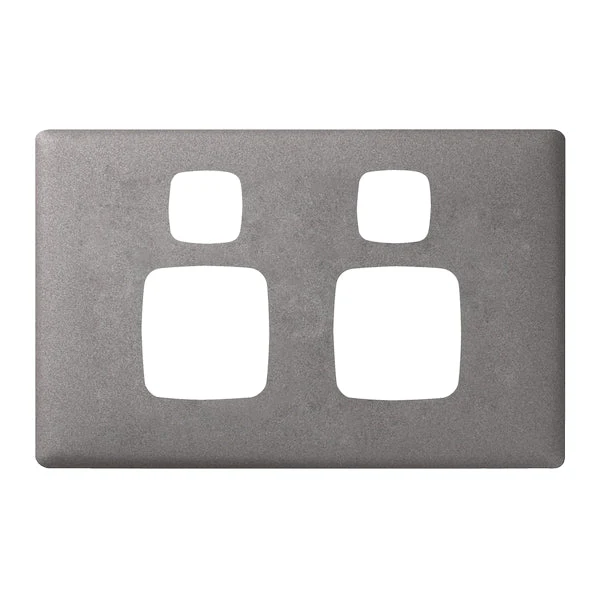 HPM Linea Double Switch Socket - Cover Plate Only, Variety of Finishes - Image 7