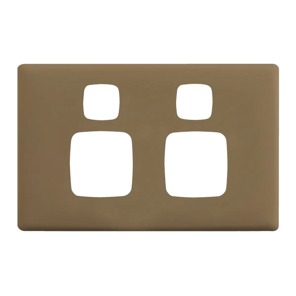 HPM Linea Double Switch Socket - Cover Plate Only, Variety of Finishes - Image 8