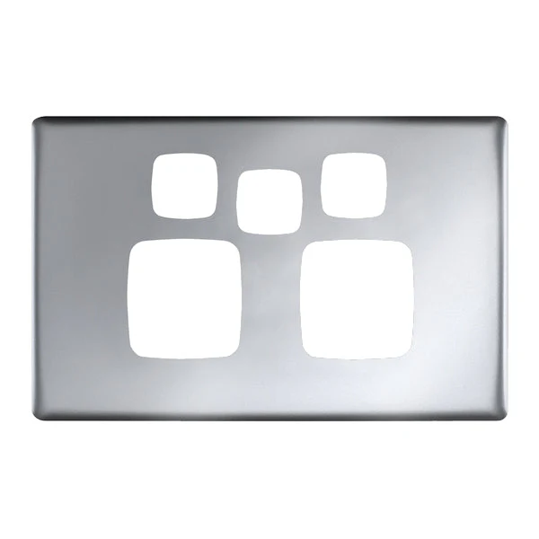HPM Linea Double Switch Socket With Extra Switch - Cover Plate Only, Variety of Finishes - Image 4