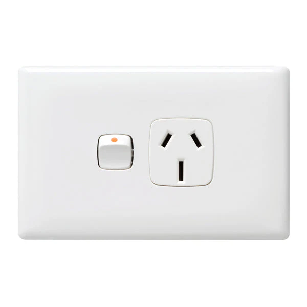 HPM Linea Single Power Point Outlet 15a