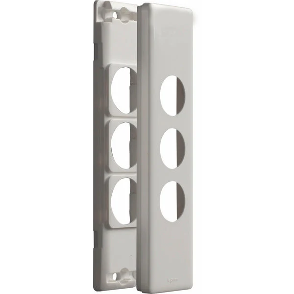 Legrand Excel Life 3 Gang Architrave Grid & Plate Assembly, Available In 3 Colours