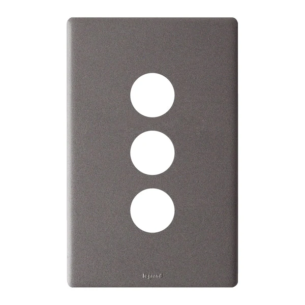 Legrand Excel Life 3 Gang Grid & Plate Assembly, Available in 5 Colours