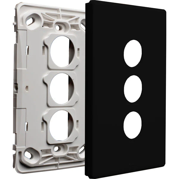 Legrand Excel Life 3 Gang Grid & Plate Assembly, Available in 5 Colours - Image 3