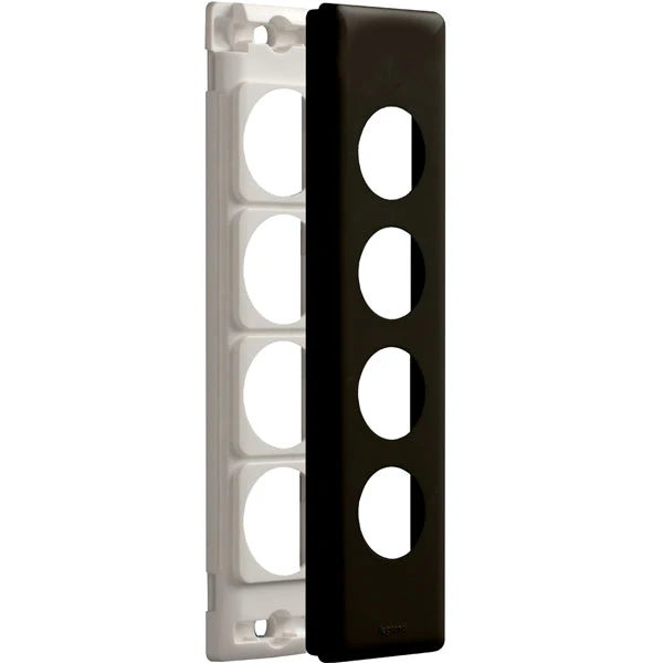 Legrand Excel Life 4 Gang Architrave Grid & Plate Assembly, Available In 3 Colours