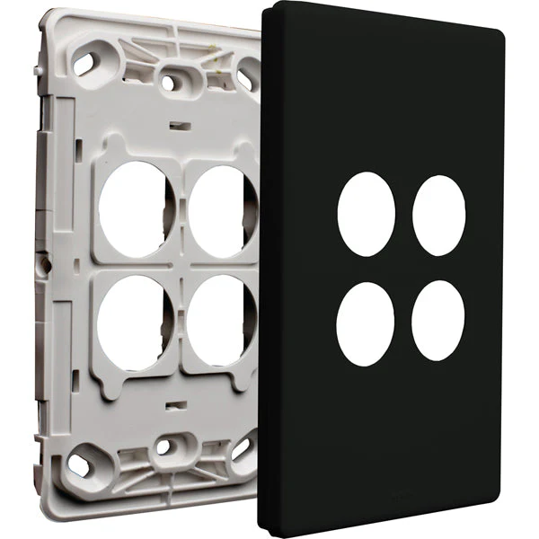 Legrand Excel Life 4 Gang Grid & Plate Assembly, Available in 5 Colours - Image 2