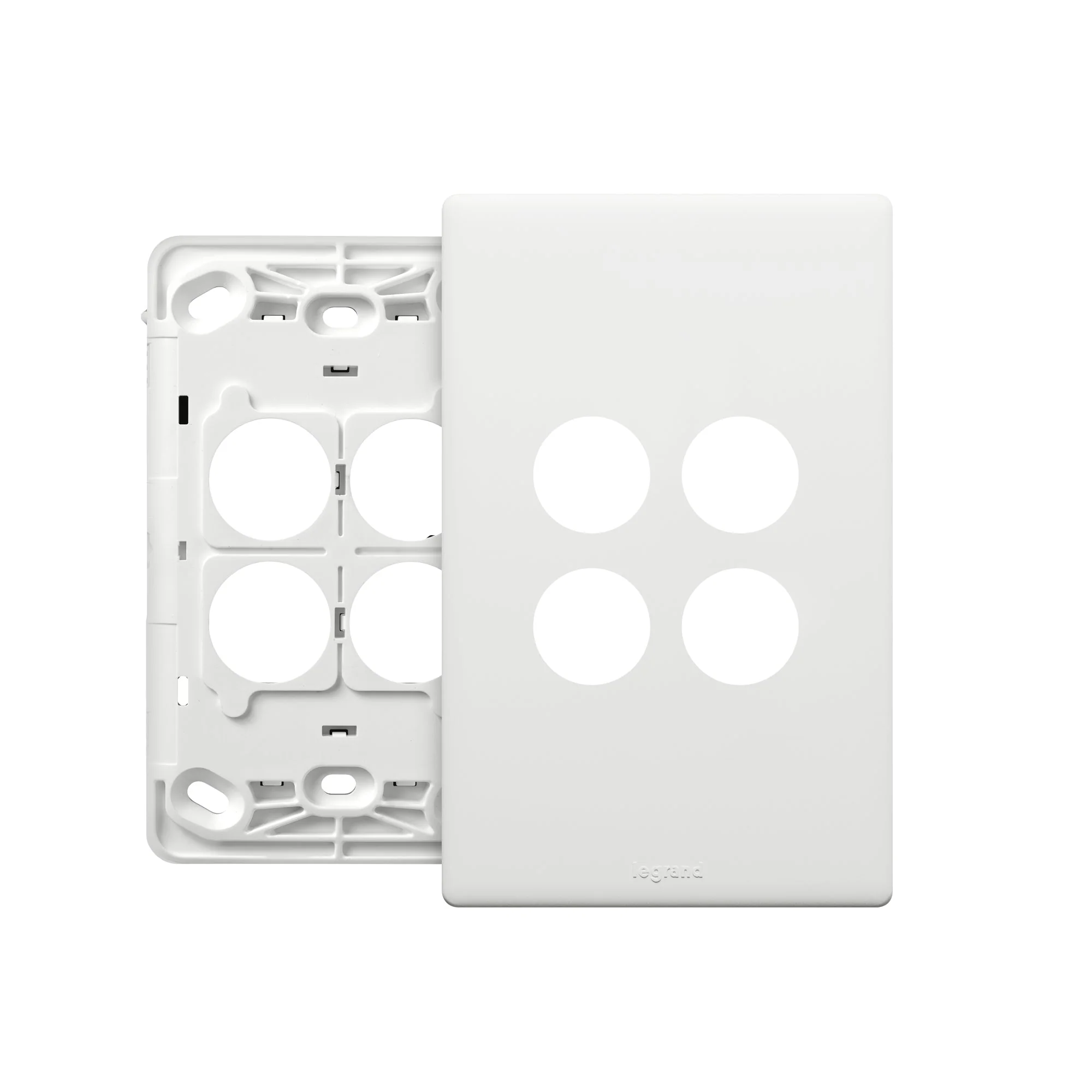 Legrand Excel Life 4 Gang Grid & Plate Assembly, Available in 5 Colours - Image 4