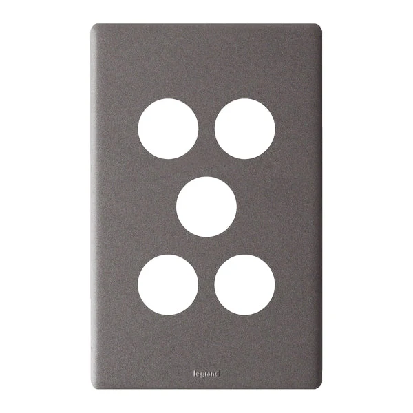 Legrand Excel Life 5 Gang Grid & Plate Assembly, Available in 5 Colours - Image 2