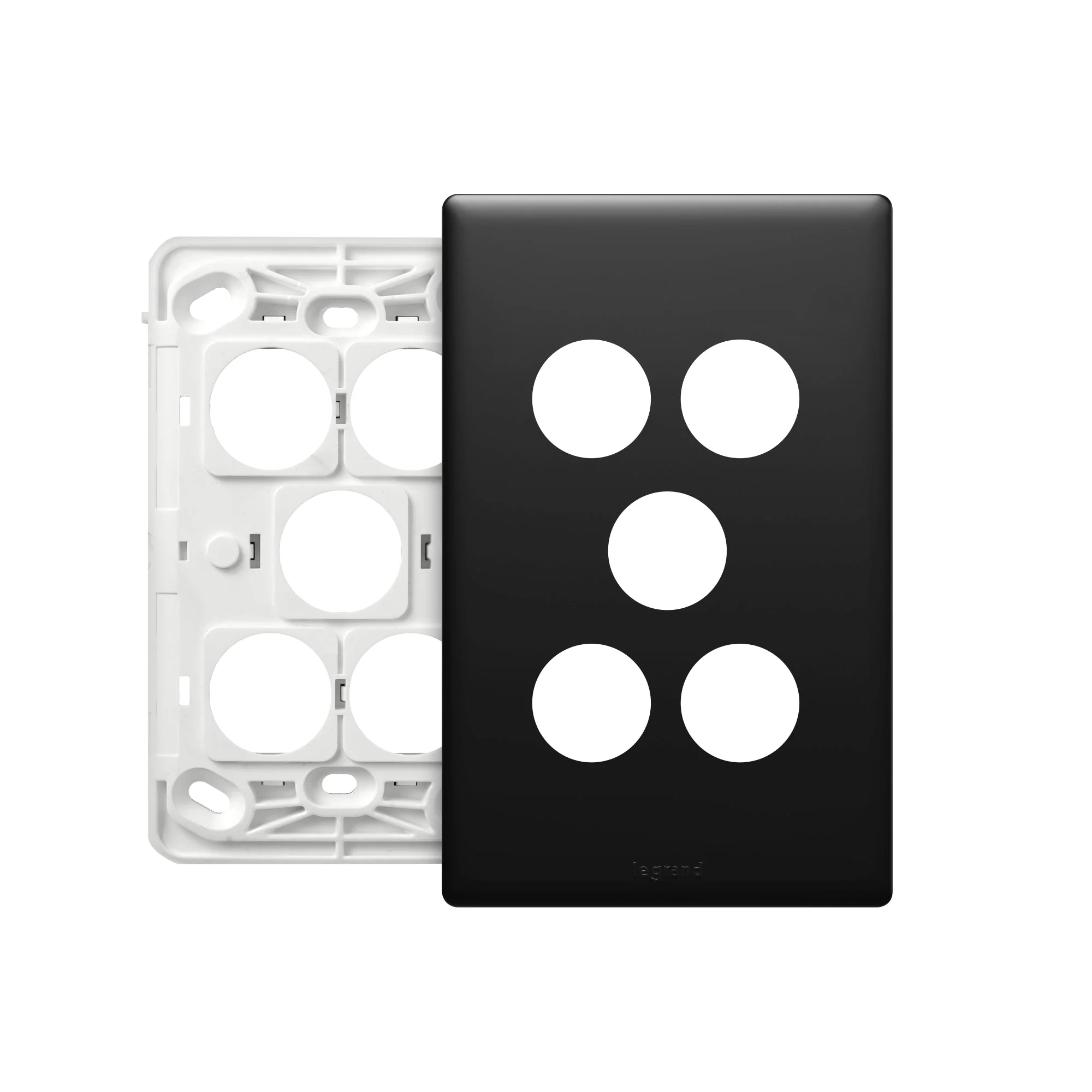 Legrand Excel Life 5 Gang Grid & Plate Assembly, Available in 5 Colours - Image 5