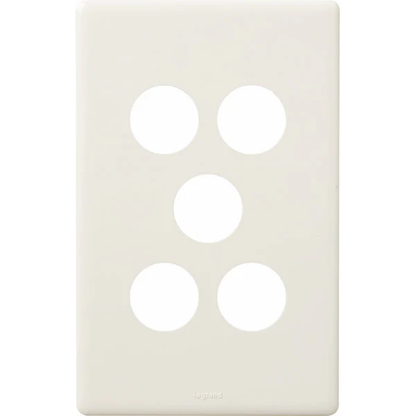 Legrand Excel Life 5 Gang Cover Plate Only, Available in 4 Colours - Image 4