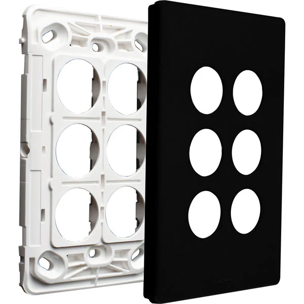 Legrand Excel Life 6 Gang Grid & Plate Assembly, Available in 5 Colours - Image 2