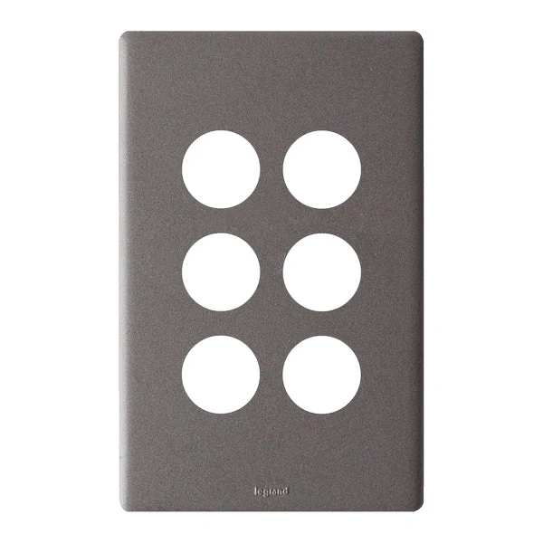 Legrand Excel Life 6 Gang Grid & Plate Assembly, Available in 5 Colours - Image 3
