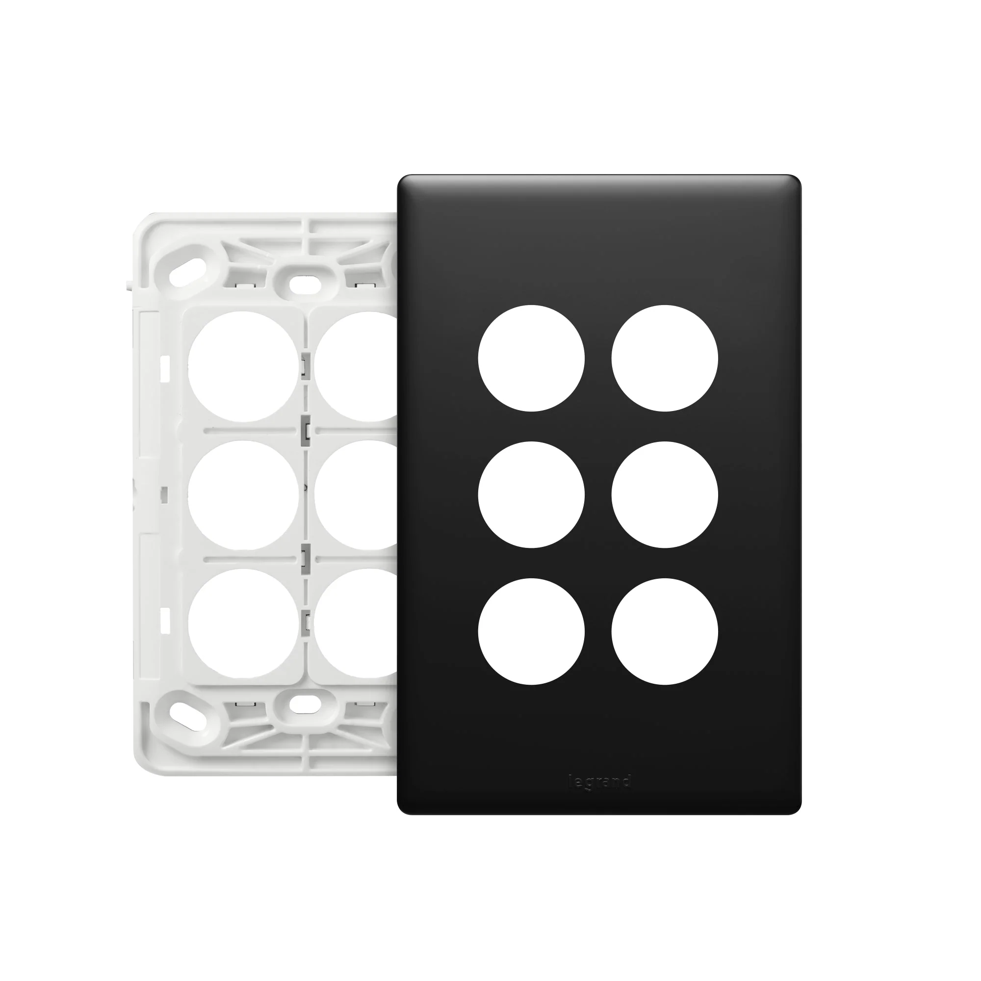 Legrand Excel Life 6 Gang Grid & Plate Assembly, Available in 5 Colours - Image 4