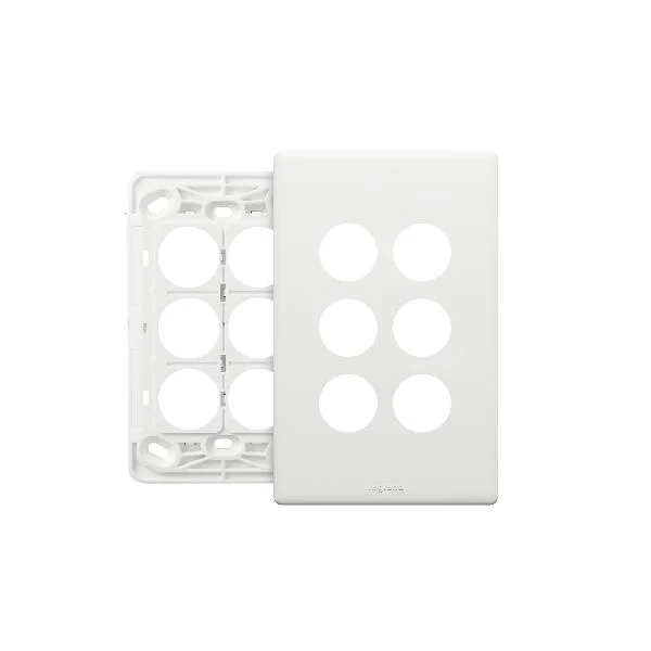 Legrand Excel Life 6 Gang Grid & Plate Assembly, Available in 5 Colours - Image 5