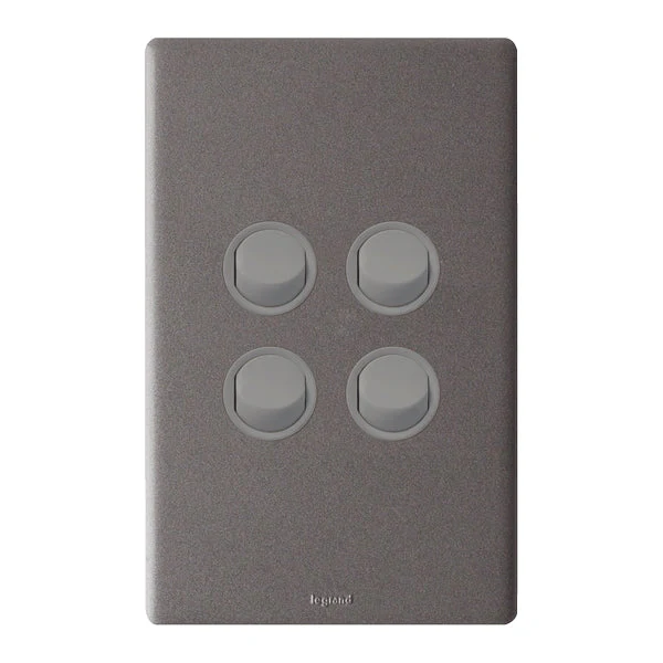 Legrand Excel Life 4 Gang Switch, Available in 5 Colours