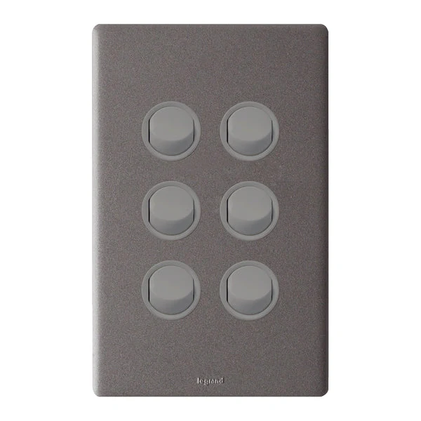 Legrand Excel Life 6 Gang Switch, Available in 5 Colours - Image 2