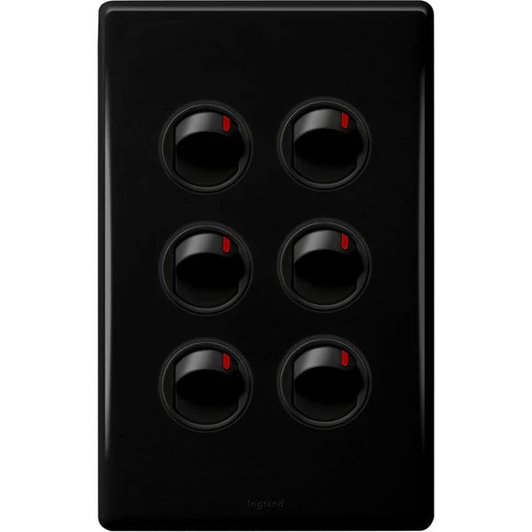 Legrand Excel Life 6 Gang Switch, Available in 5 Colours - Image 3