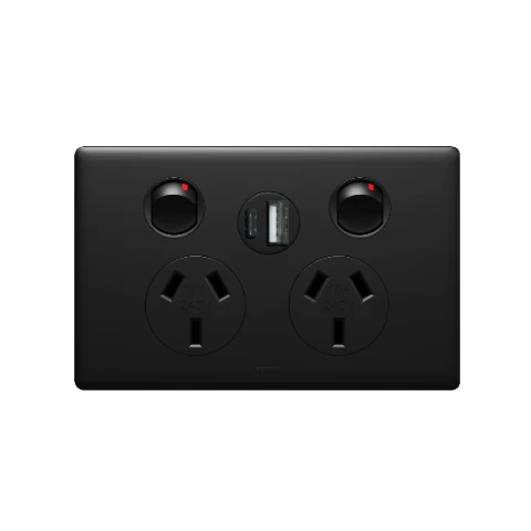 Legrand Excel Life Double Powerpoint With Integrated USB A+C Charger, Available in 5 Colours - Image 5