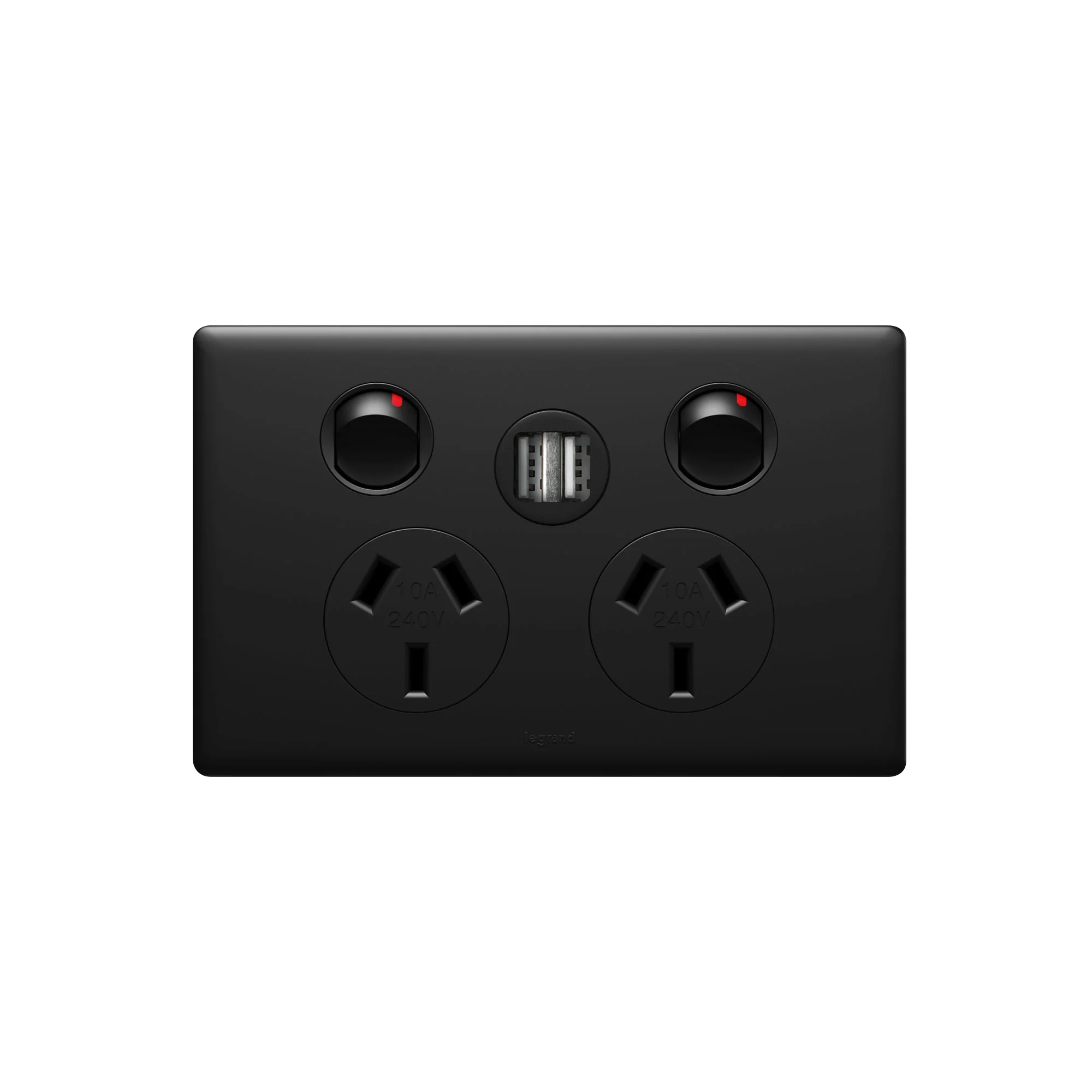 Legrand Excel Life Double Powerpoint With Dual USB Type A Charger, Available in 5 Colours - Image 5