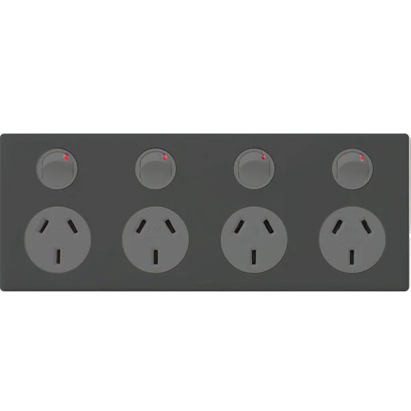 Legrand Excel Life Quad Powerpoint 10a, Available in 3 Colours - Image 2