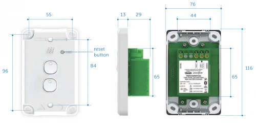 Powermesh 2 Button Multi Purpose Switch Vertical - Image 3