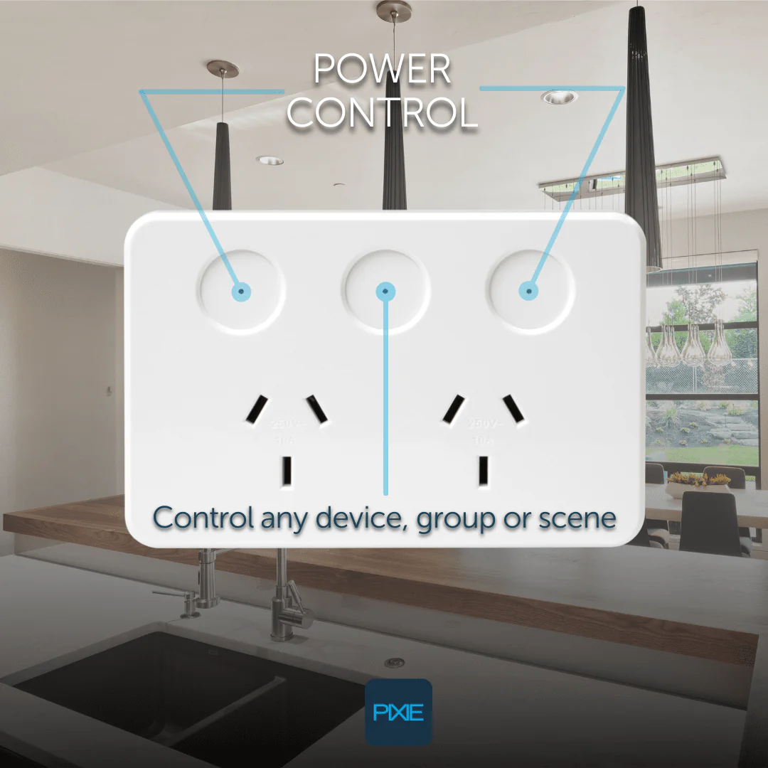 PIXIE Ambience Smart Double Powerpoint 240V 10A - Image 4