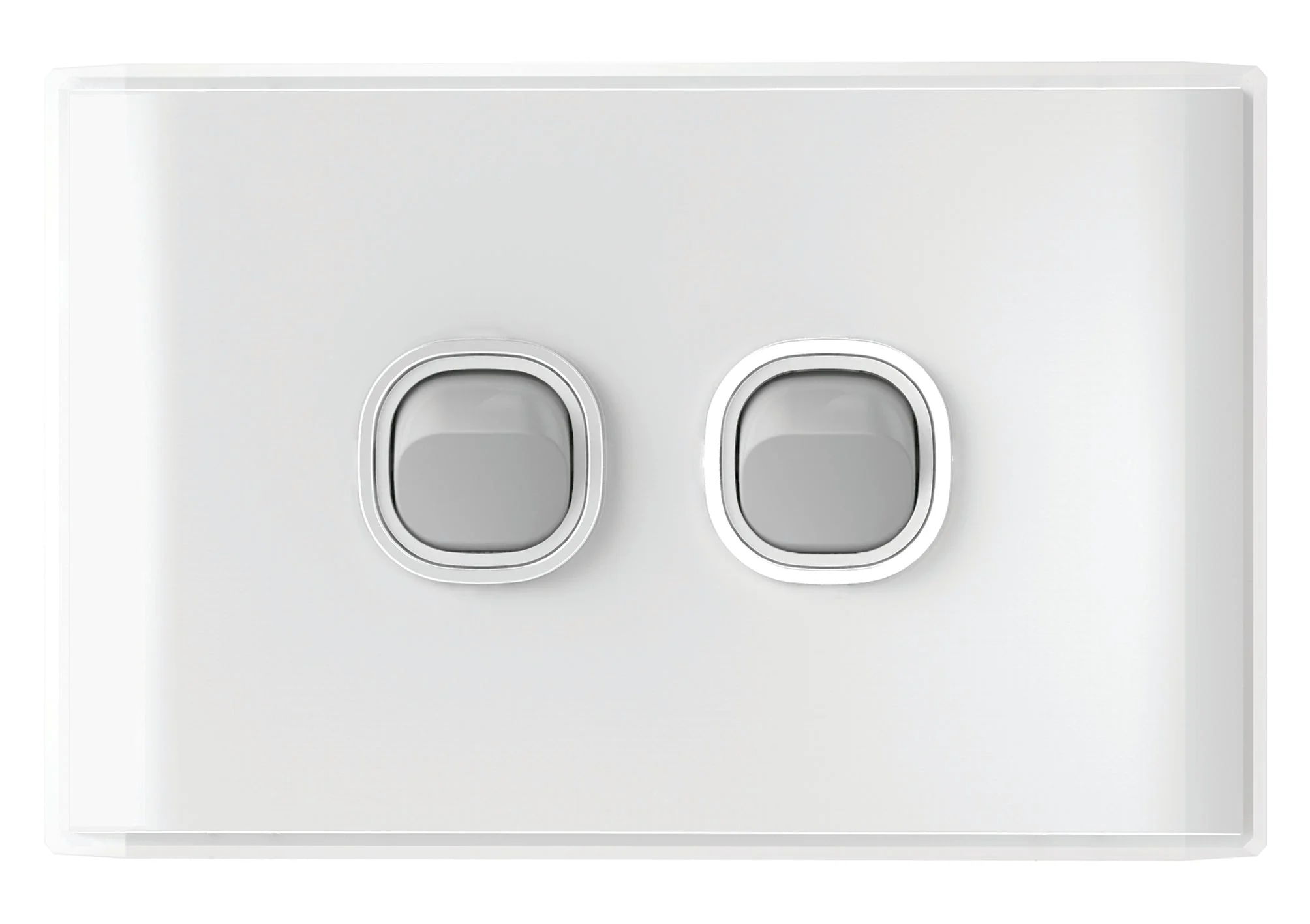 Snow Leopard 2 Gang Horizontal Switch, Available in 4 Colours - Image 2
