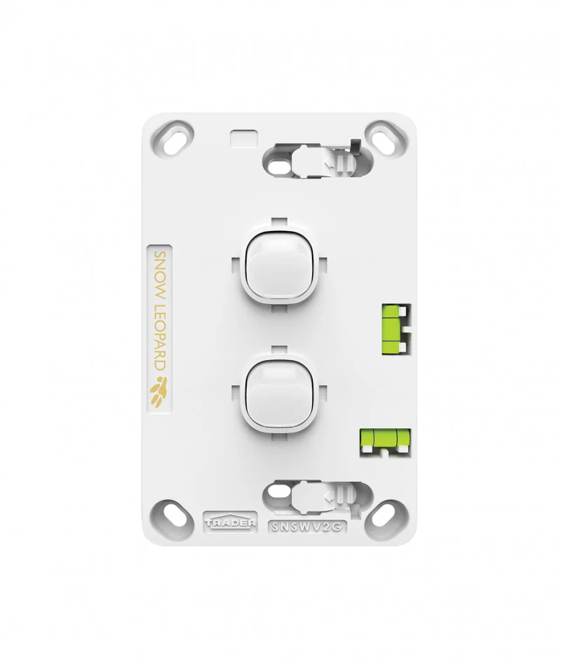 Snow Leopard 2 Gang Vertical Switch, Available in 4 Colours - Image 4