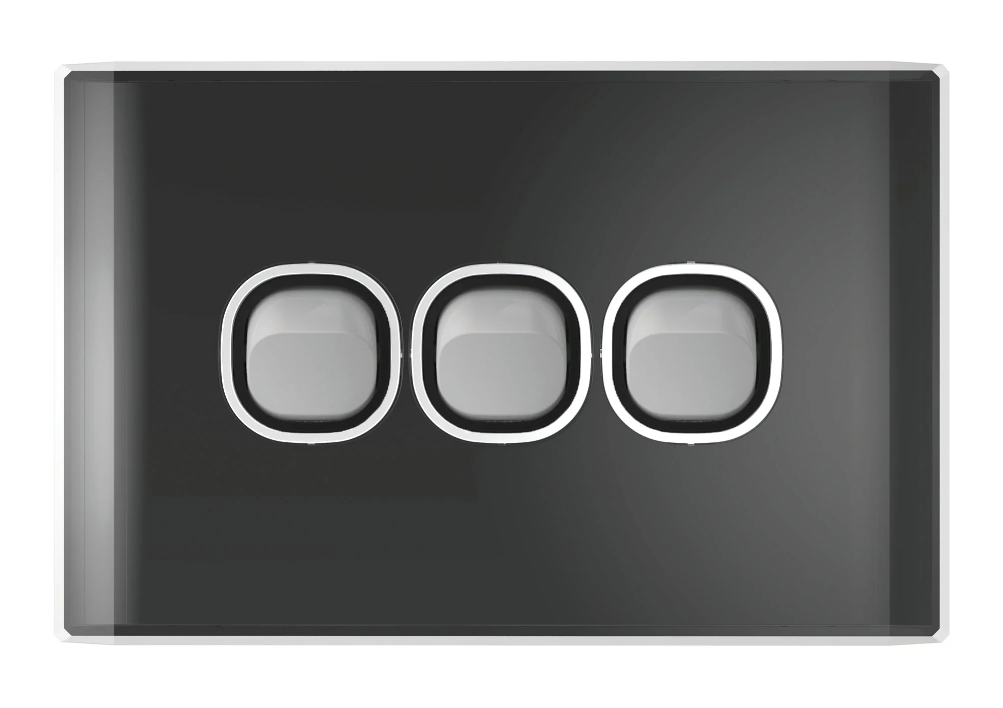Snow Leopard 3 Gang Horizontal Switch, Available in 4 Colours - Image 2